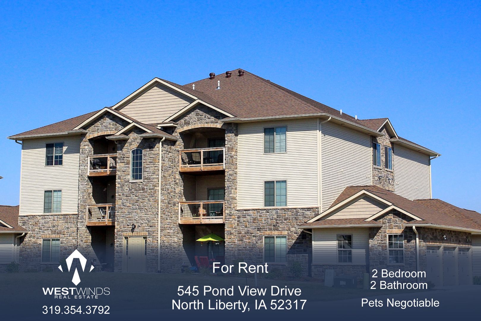 North Liberty Apartment: 545 Pond View Drive