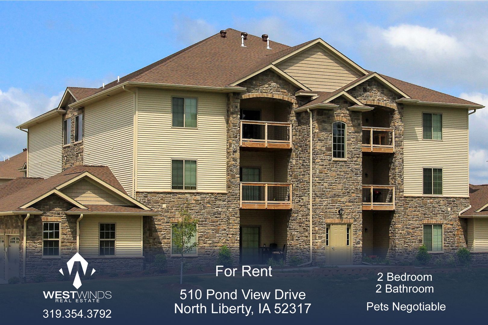 North Liberty Apartment: 510 Pond View Drive