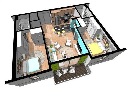 Blue Dot Place C style floor plan unit # 206 – photo 1