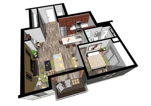 Unit 202 A style floor plan – photo 1