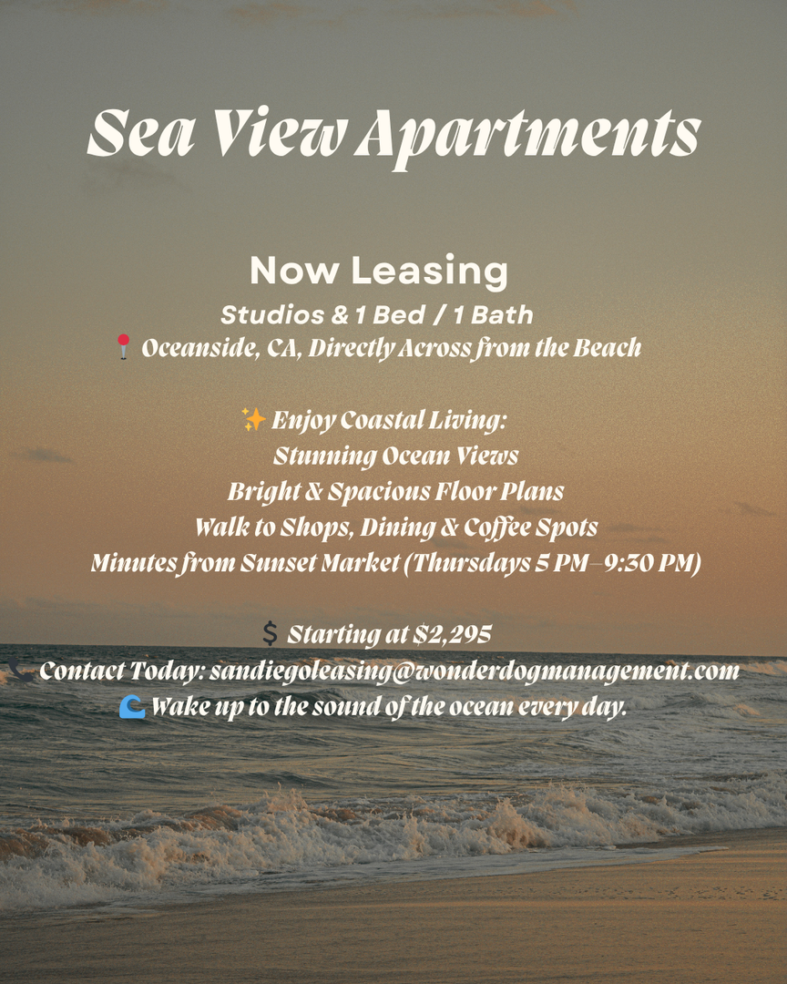 Oceanside Apartment: 118 S. Pacific St.