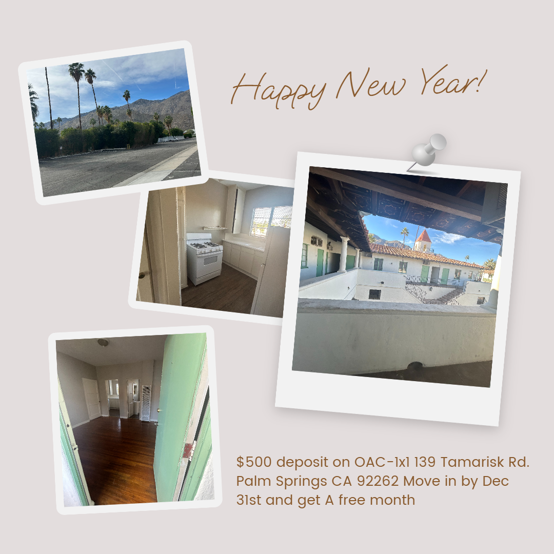 Palm Springs Apartment: 139 Tamarisk Rd., & 756-798 N. Palm Canyon Dr.,& 783 N. Indian Canyon Dr.