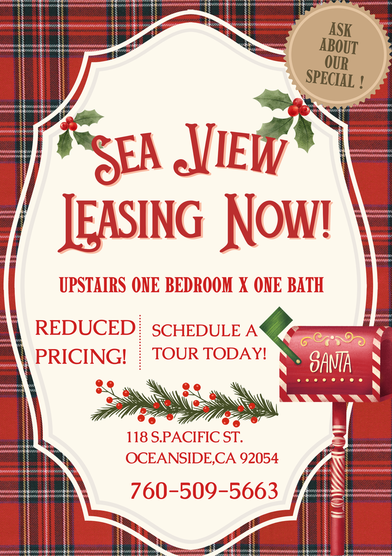 Oceanside Apartment: 118 S. Pacific St.