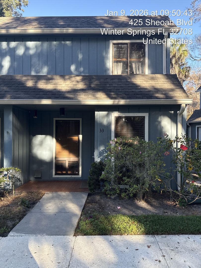 WINTER SPRINGS House: 427 SHEOAH BLVD. UNIT 33 WINTER SPRINGS FL 32708