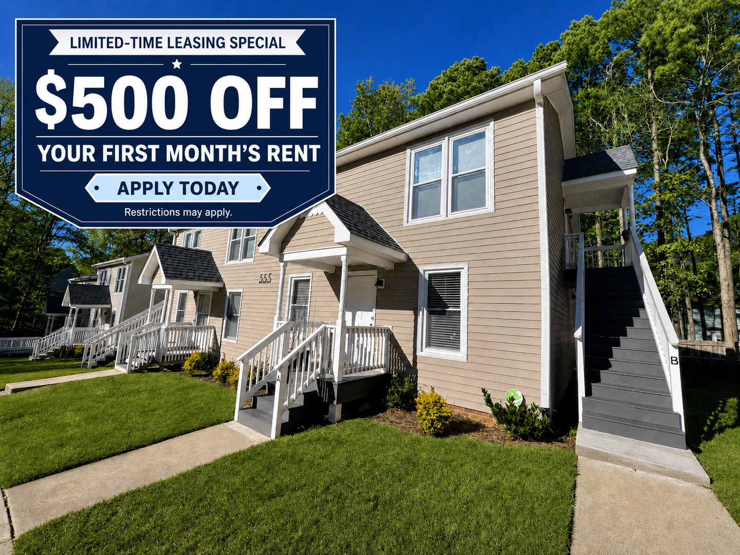 Wake Forest Apartment: 347 C  W Oak Ave