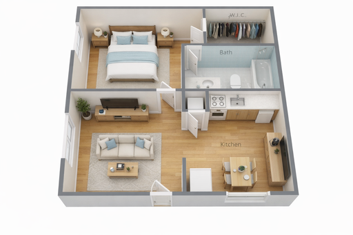 1 bedroom – photo 1