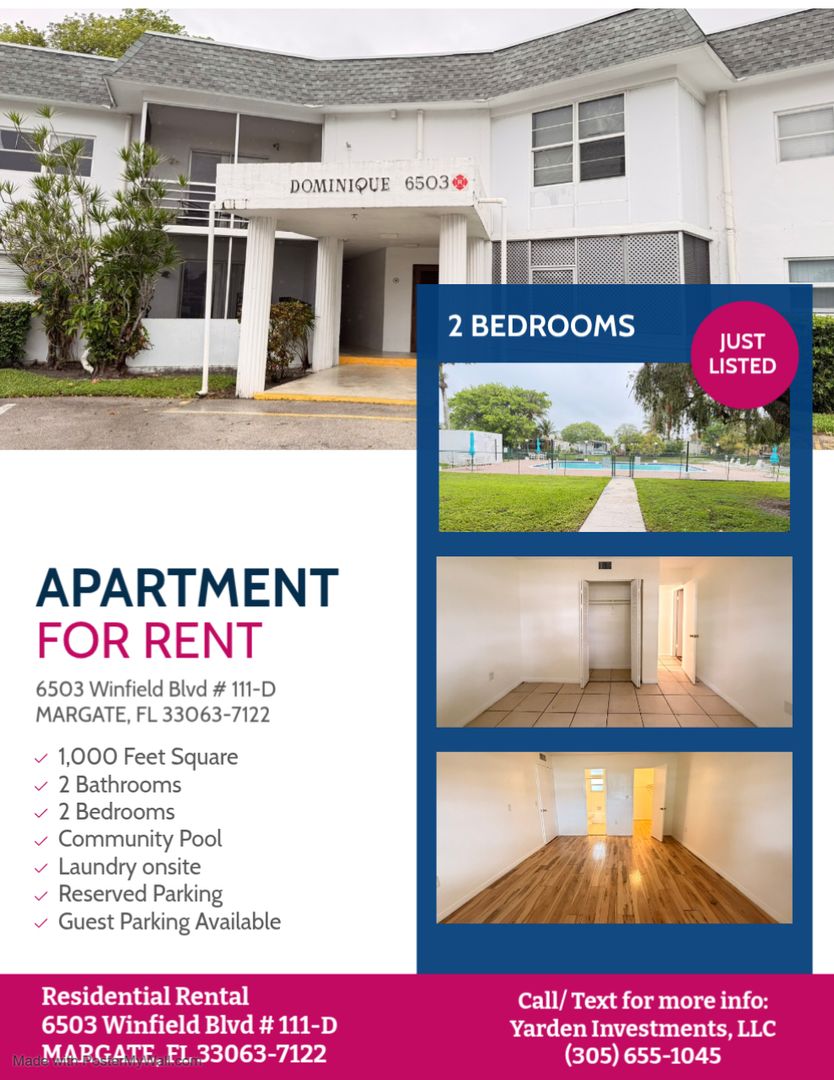 Margate Condo: 6503 Winfield Blvd