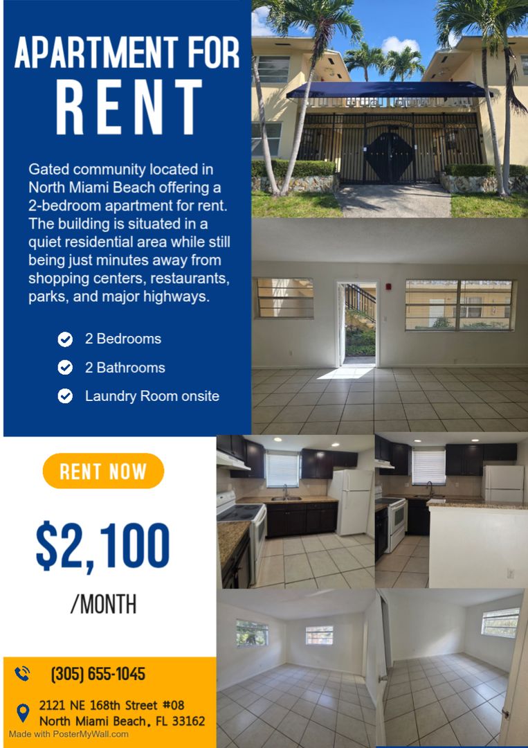 North Miami Beach Apartment: 2121 NE 168th Street