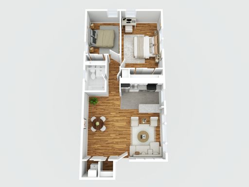 The Montrose: Bright Two-Bedroom with Open Living Space