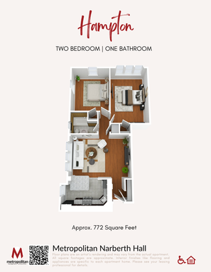 2 Bedroom Rental – 300 N. Essex Avenue #301A, Narberth, PA 19072