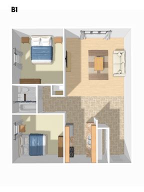 102r - B1- 2BR/1BA – photo 1